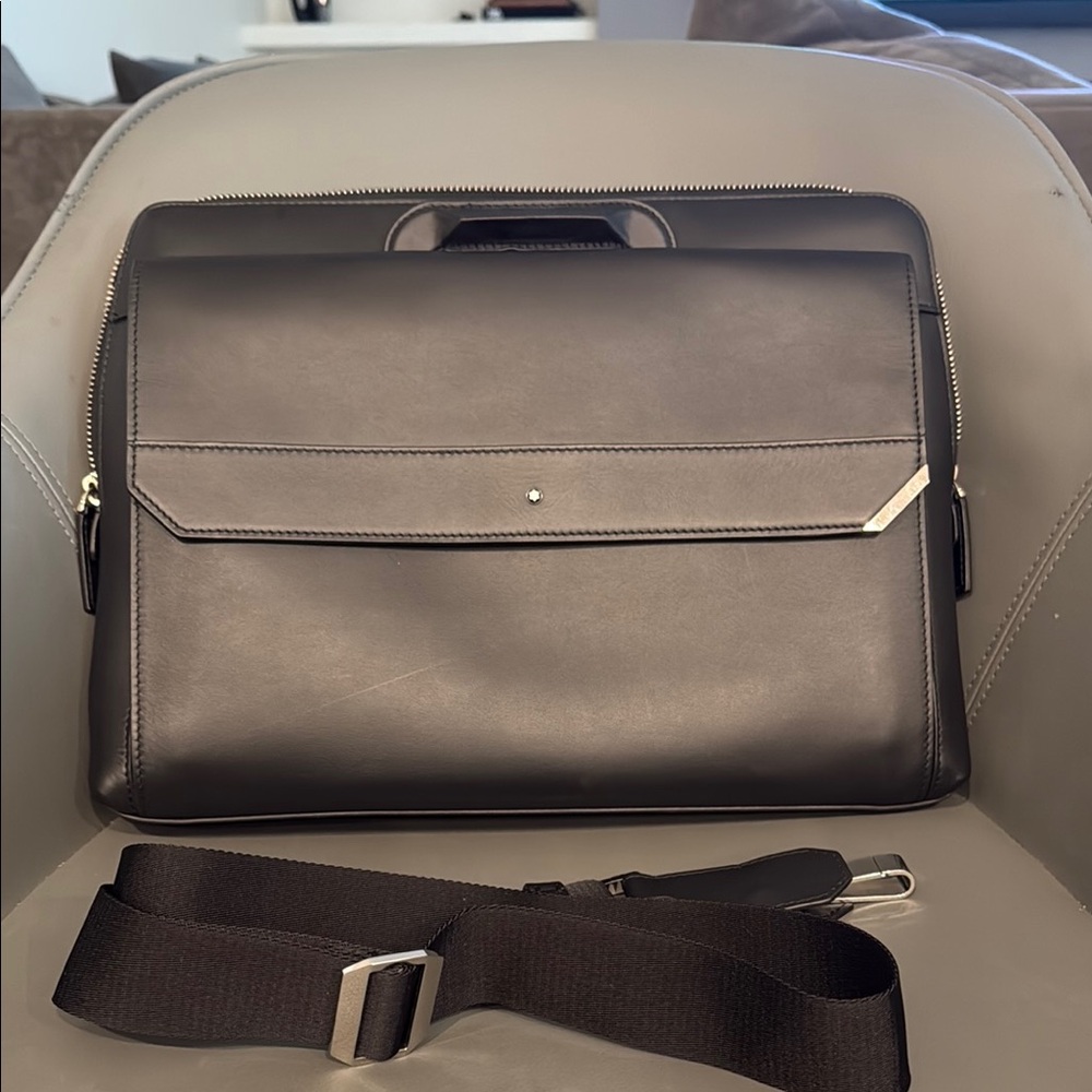 Montblanc Black Leather Men's Bag NWOT